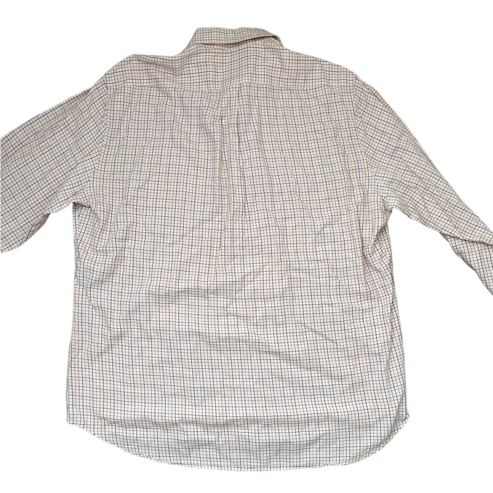 Peter Millar Shirt Men's XL Orange Plaid 100% Cotton Long Sleeve Button Down - Picture 4 of 8
